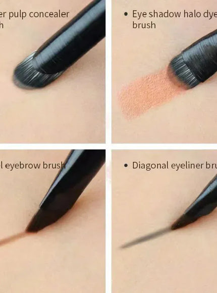 KissICON 6PCS Six Piece Eyeshadow Eyeliner Eyebrow Brushes Set Pro