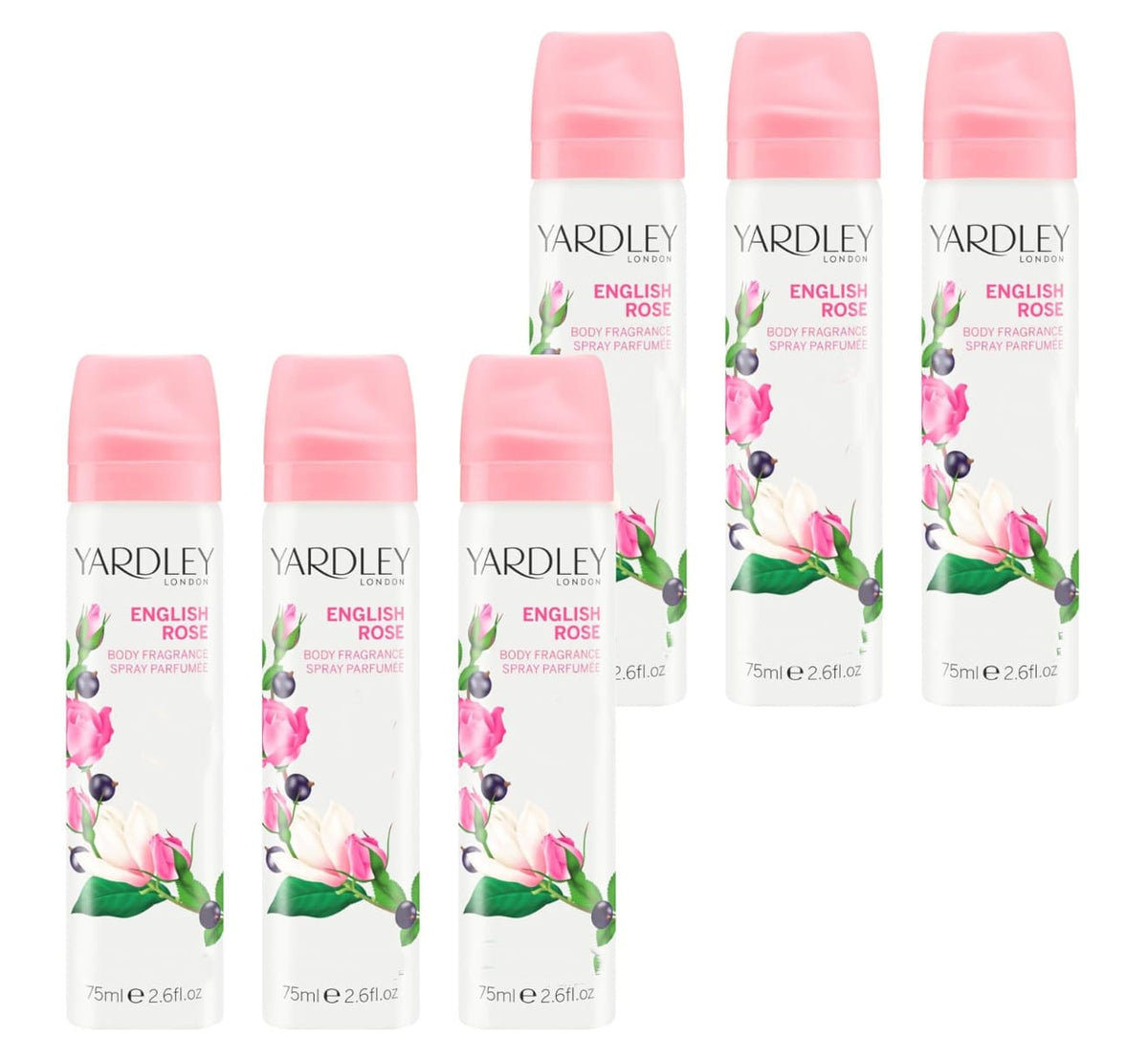 KissICON 6pcs Yardley English Rose Floral Body Mist
