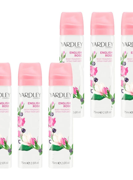 KissICON 6pcs Yardley English Rose Floral Body Mist