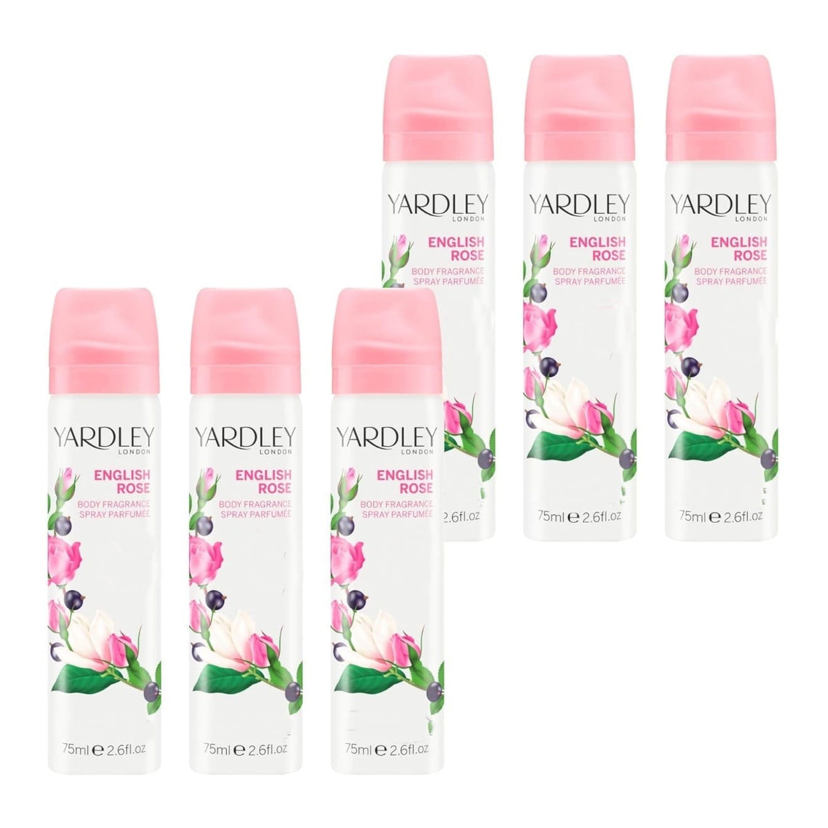 KissICON 6pcs Yardley English Rose Floral Body Mist
