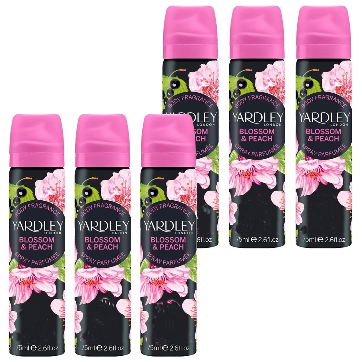 KissICON 6pcs Yardley London Blossom Peach Floral Body