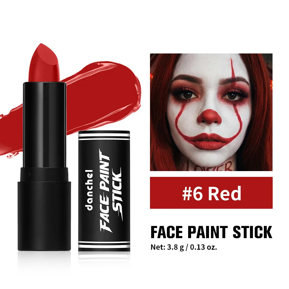 KissICON 6Red Halloween Cosplay Face Body Paint Crayon Blue Black Green Sweatproof Long Lasting Makeup Stick