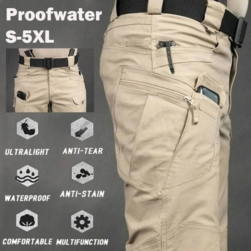 KissICON 6XL Plus Size Mens Waterproof Tactical Cargo Outdoor Pants