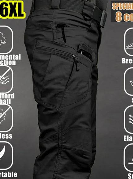 KissICON 6XL Plus Size Mens Waterproof Tactical Cargo Outdoor Pants