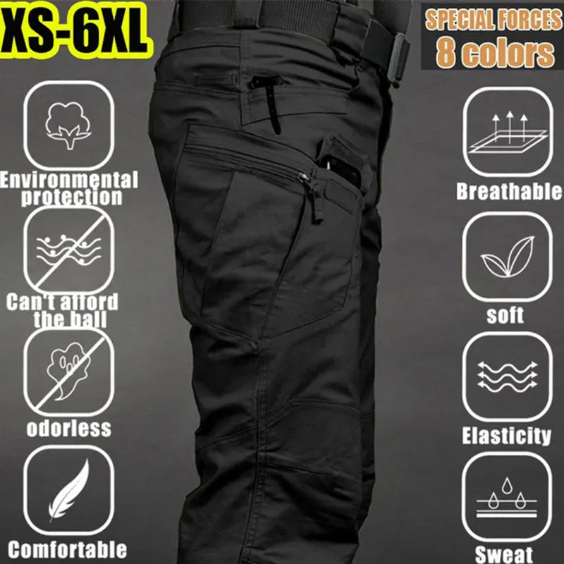 KissICON 6XL Plus Size Mens Waterproof Tactical Cargo Outdoor Pants