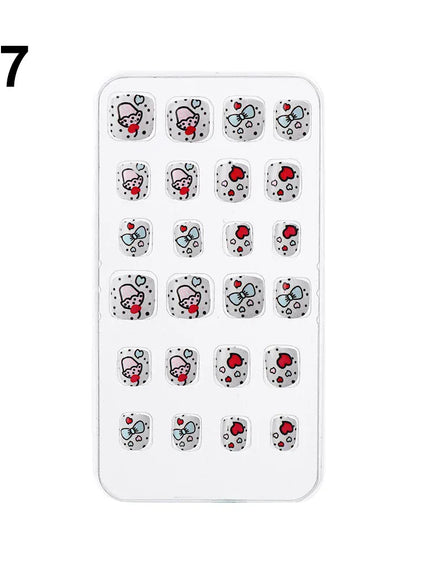 KissICON 7 💋 Child False Nails 24Pcs Box - Easy