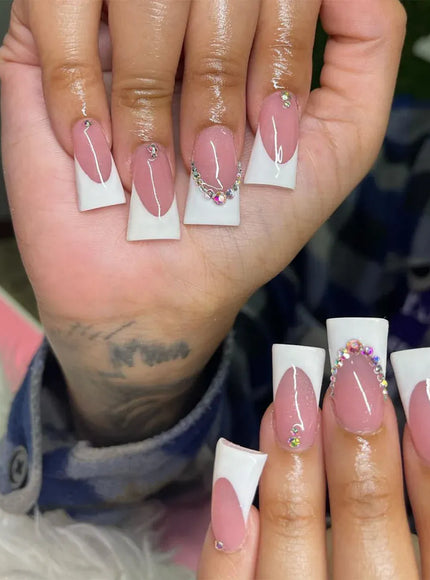 KissICON 7 / CHINA KissIcon Duckbill Pink Leopard Fake Nails Full Cover