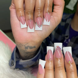 KissICON 7 / CHINA KissIcon Duckbill Pink Leopard Fake Nails Full Cover