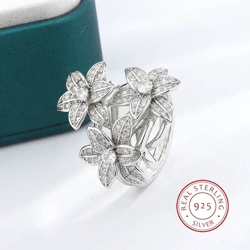 KissICON 7 KissIcon Pear Zircon Ring 925 Stamp Sparkling Gift For Women