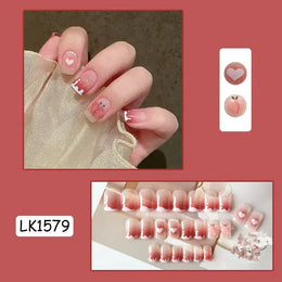 KissICON 7 [KissIcon] Pink Press On Nails - Reusable Acrylic