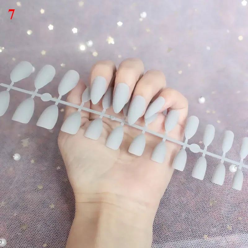 KissICON 7 Matte Press On Fake Nails 24Pcs Full Cover