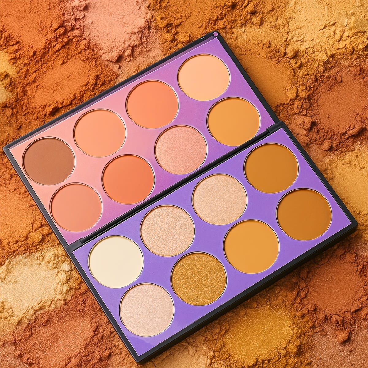 KissICON 7002-010M 16color Matte Bronzer Blush Palette Natural