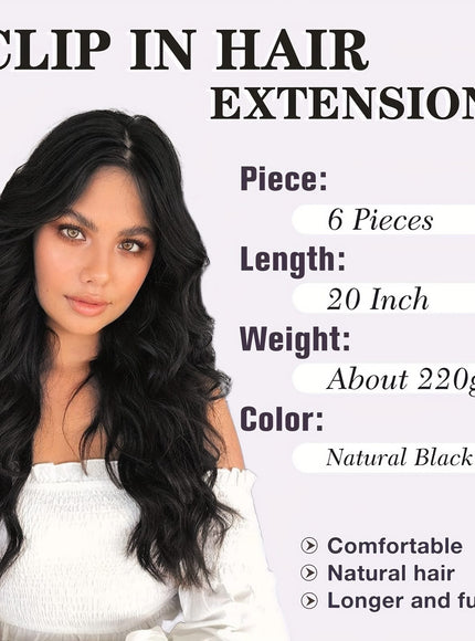 KissIcon 20 Inch Thick Curly Clip Hair Extensions
