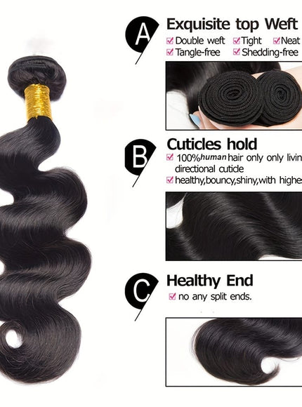 KissIcon Brazilian Virgin Hair Extensions - 300G Body