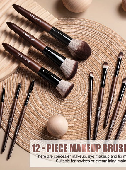 KissICON Brown / 12 Sticks Bsmall 12pc Makeup Brush Set – Golden Caps