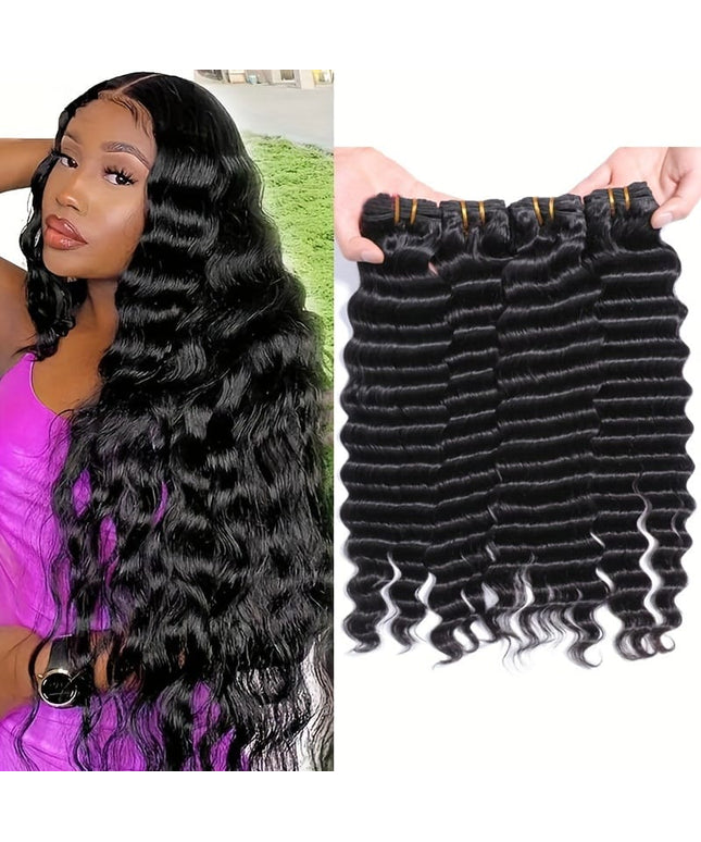 KissIcon Deep Wave Bundles 4Pcs Brazilian Hair -