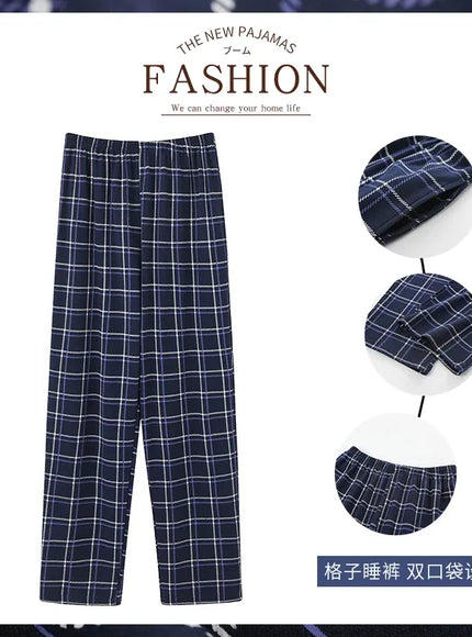 KissICON 7817 / Asia XXL Europe L Hot Sale Cotton Plaid Pajama Pants for Adults