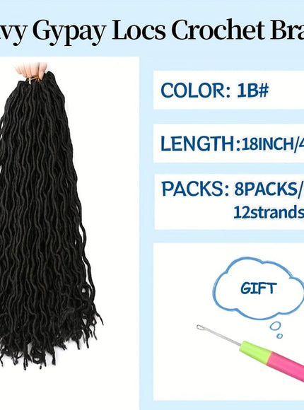 KissIcon 18 Inch Brown Goddess Faux Locs -