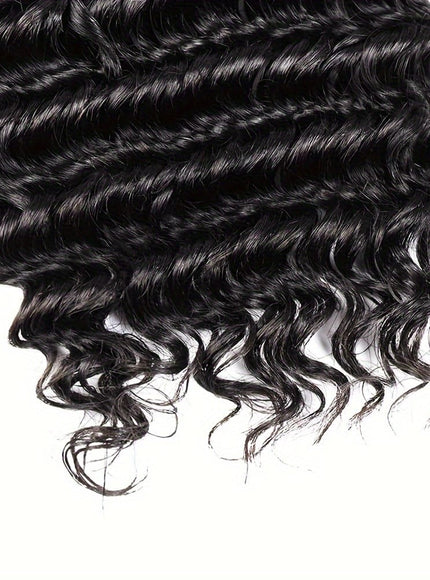KissIcon Deep Wave Human Braiding Hair 2 Bundles