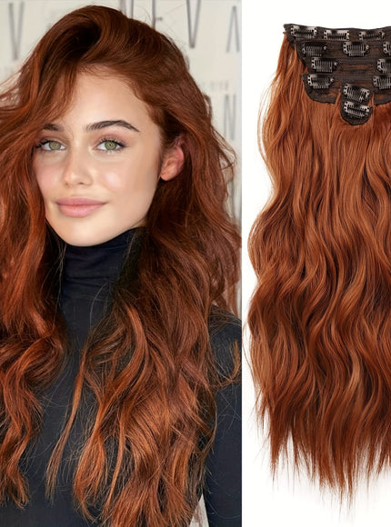 KissIcon 20 Inch Thick Curly Clip Hair Extensions