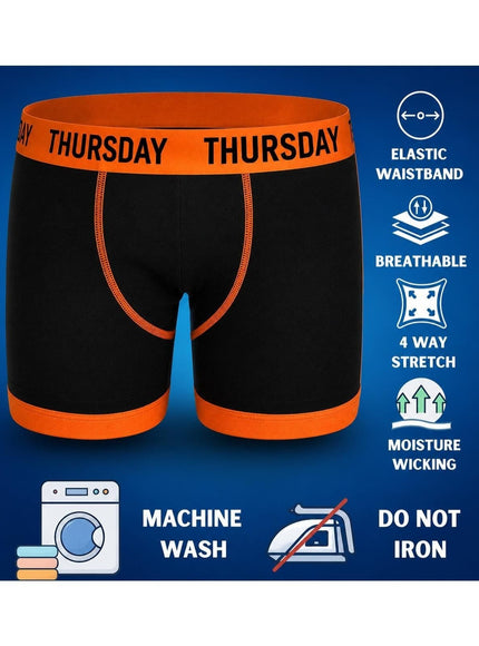 KissICON 7Pack Soft MoistureWicking Ribbed Mens Boxer Briefs