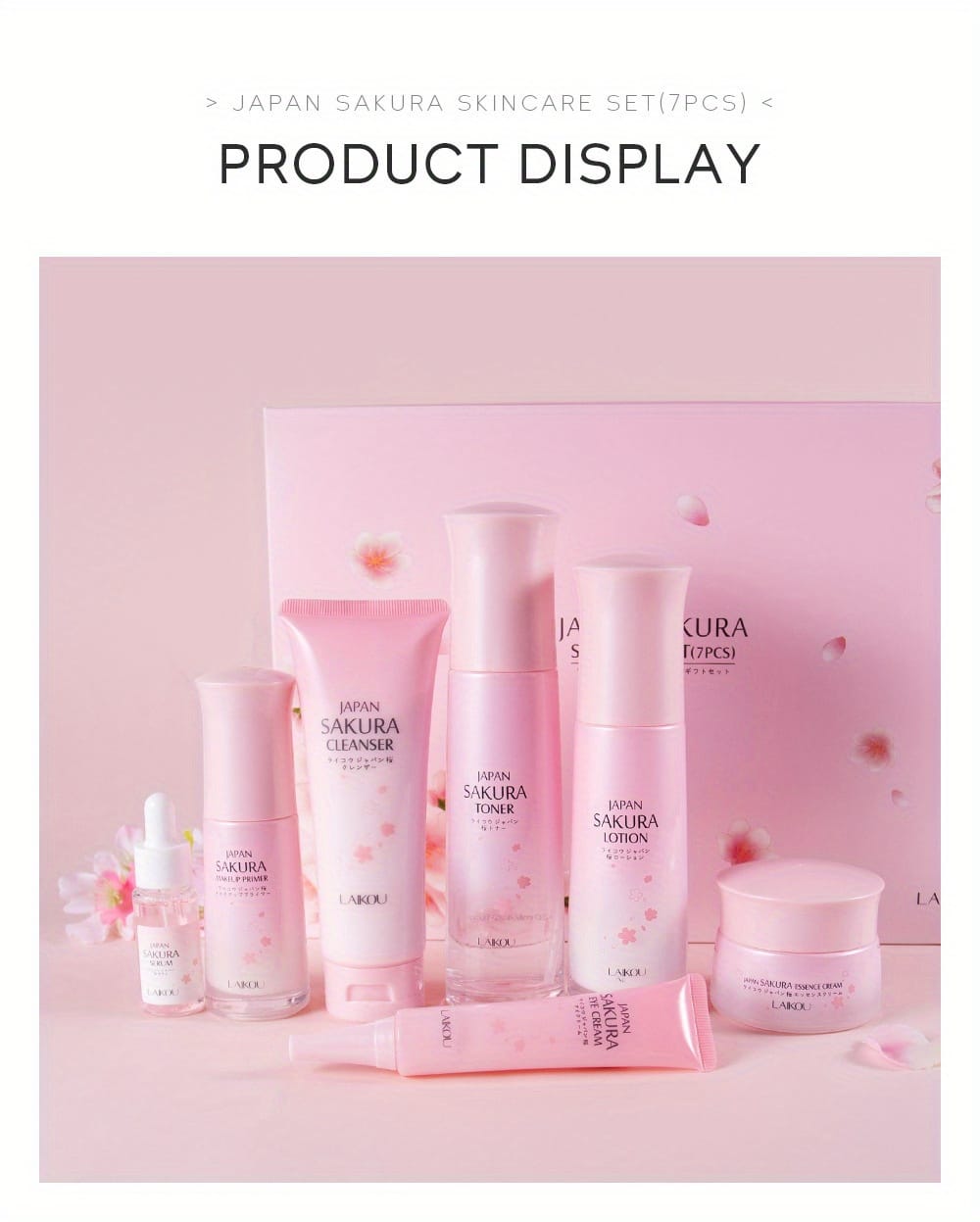 KissICON 7pcs/set [KissIcon] Sakura Gift Set - Moisturizing Hydration