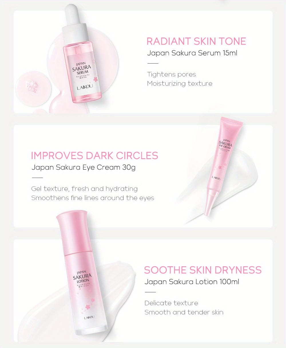 KissICON 7pcs/set [KissIcon] Sakura Gift Set - Moisturizing Hydration