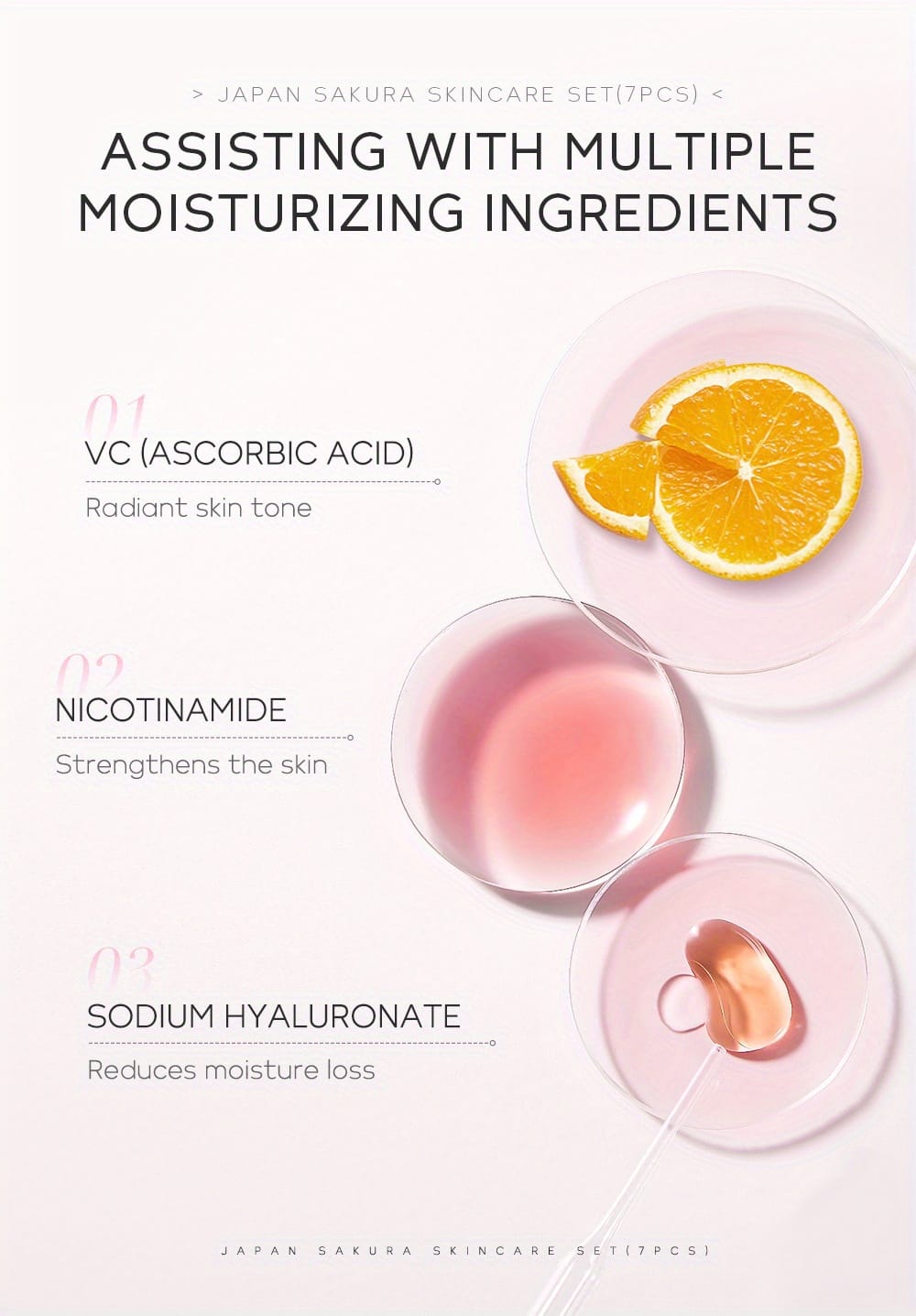 KissICON 7pcs/set [KissIcon] Sakura Gift Set - Moisturizing Hydration