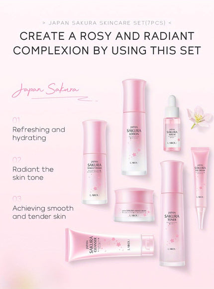 KissICON 7pcs/set [KissIcon] Sakura Gift Set - Moisturizing Hydration