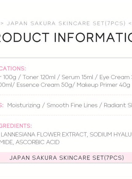 KissICON 7pcs/set [KissIcon] Sakura Gift Set - Moisturizing Hydration