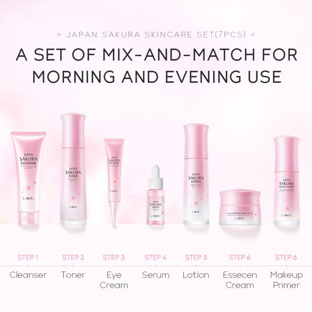 KissICON 7pcs/set [KissIcon] Sakura Gift Set - Moisturizing Hydration