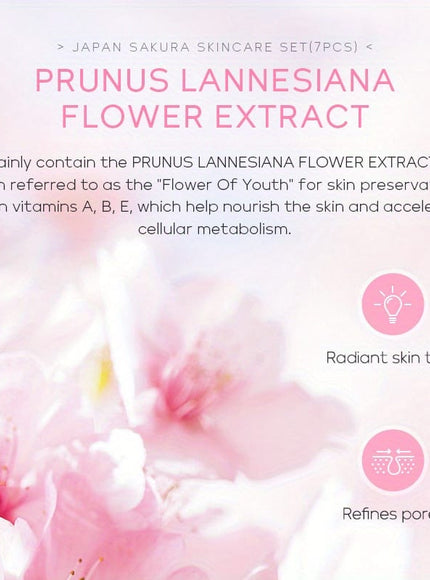KissICON 7pcs/set [KissIcon] Sakura Gift Set - Moisturizing Hydration