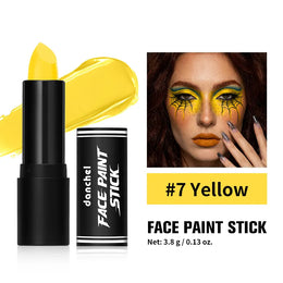 KissICON 7Yellow Halloween Cosplay Face Body Paint Crayon Blue Black Green Sweatproof Long Lasting Makeup Stick