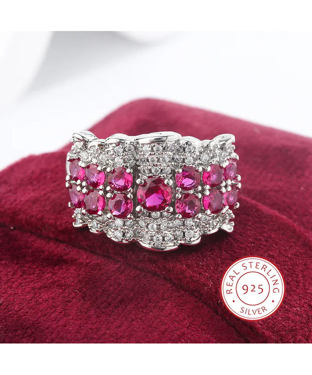 KissICON 8 KissIcon Beautiful Pink Zircon 925 Ring - Elegant Jewelry
