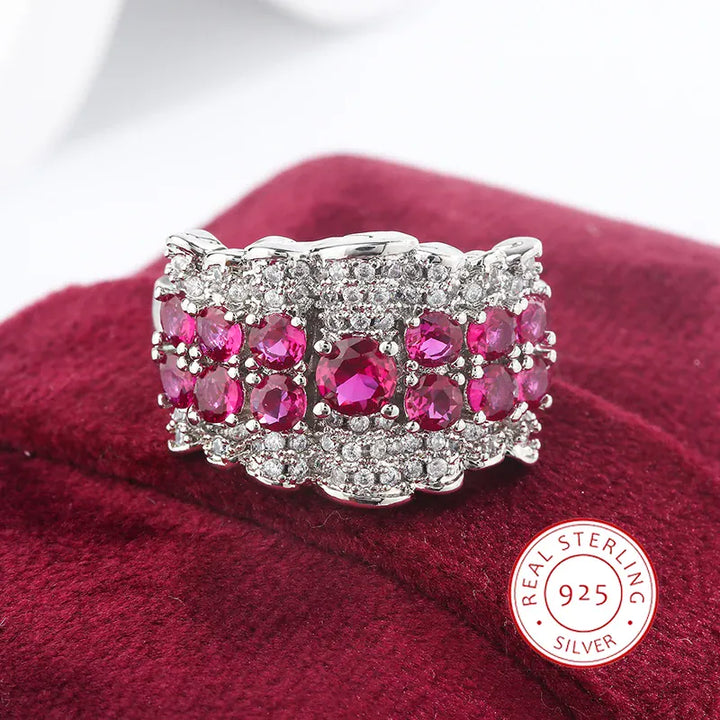 KissIcon Beautiful Pink Zircon 925 Ring - Elegant Jewelry