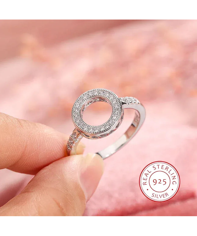 KissICON 8 KissIcon Excellent Round Zircon Ring - AAAA Crystal Inlaid