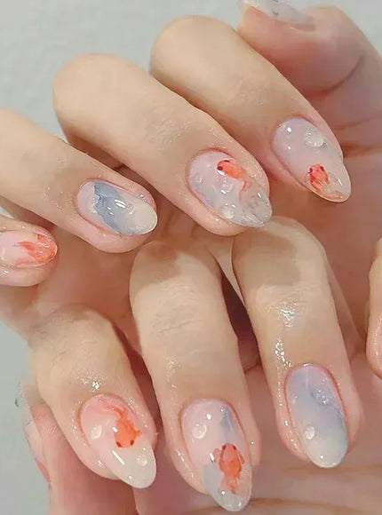 KissICON 8 KissIcon False Nails Press On Almond Flower Bow