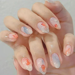 KissICON 8 KissIcon False Nails Press On Almond Flower Bow