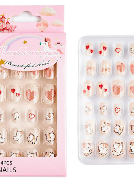 KissICON 8 KissIcon Kids Cartoon Nail Tips - Detachable Press