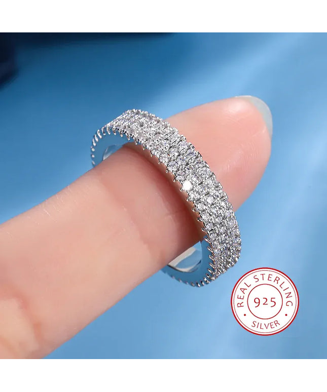 KissICON 8 KissIcon Sparkling Zircon Ring S925 Silver Plated - Shine