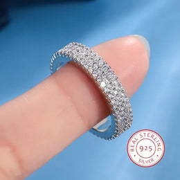 KissICON 8 KissIcon Sparkling Zircon Ring S925 Silver Plated - Shine