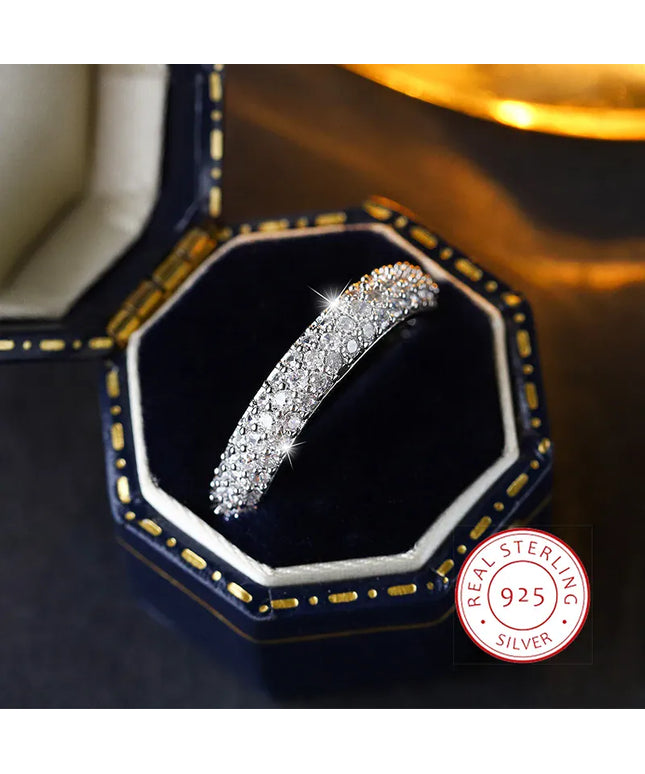 KissICON 8 KissIcon Sparkling Zirconia Ring - Silver Plated Stackable