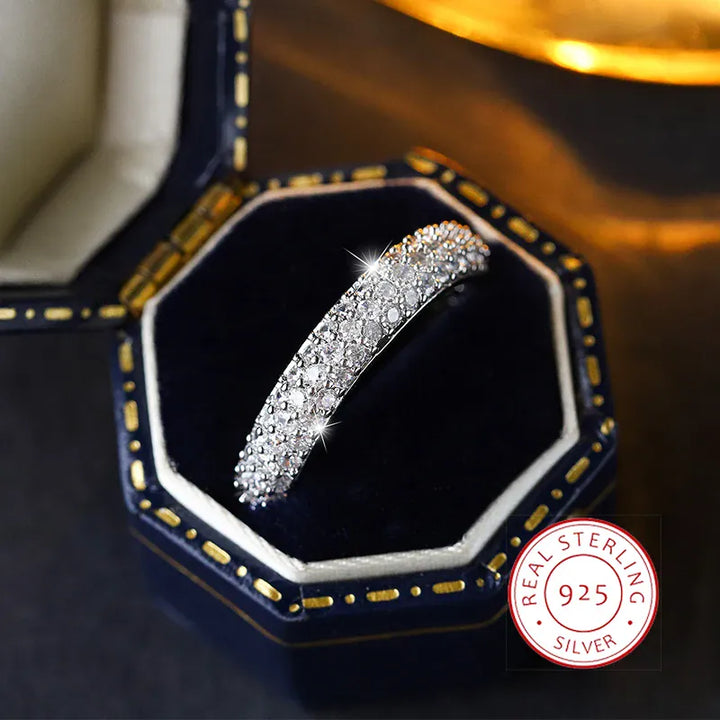 KissIcon Sparkling Zirconia Ring - Silver Plated Stackable