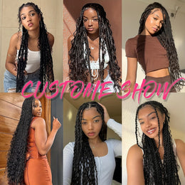 KissICON 8 Pcs Black Wool Hair Braiding Crochet Extensions Bra