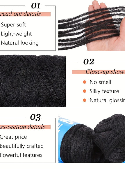 KissICON 8 Pcs Black Wool Hair Braiding Crochet Extensions Bra
