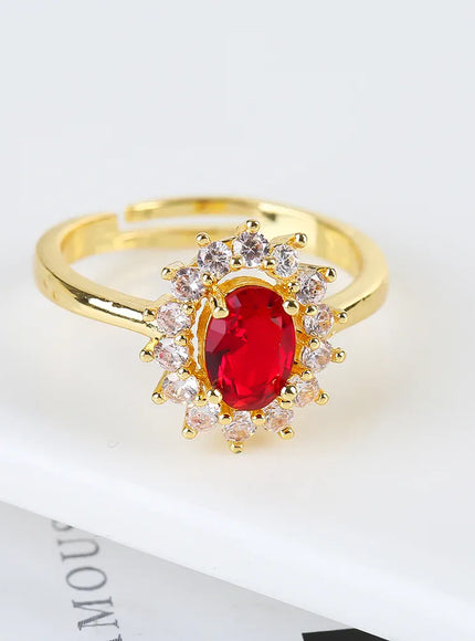 KissICON 8 / resizable Kissicon Lady Blue Crystal Bridal Ring –