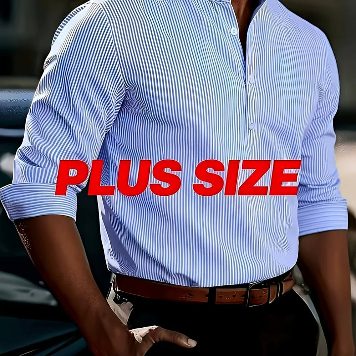 Plus Size Mens Athletic Plaid ButtonUp Shirt