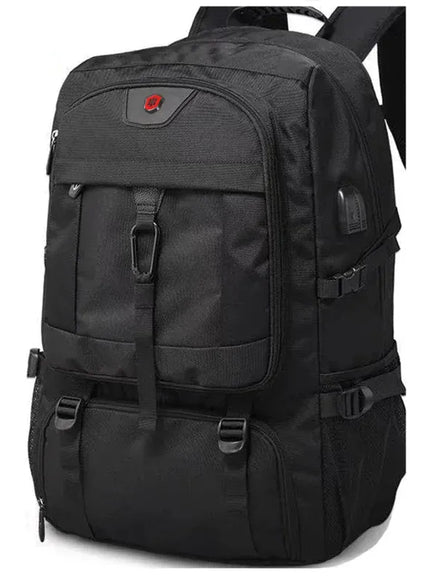 KissICON 80L-logo Large Black Waterproof Travel Business Outdoor Backpack