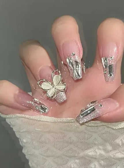 KissICON 85 KissIcon Press On Nails 24Pcs Gel Butterfly -