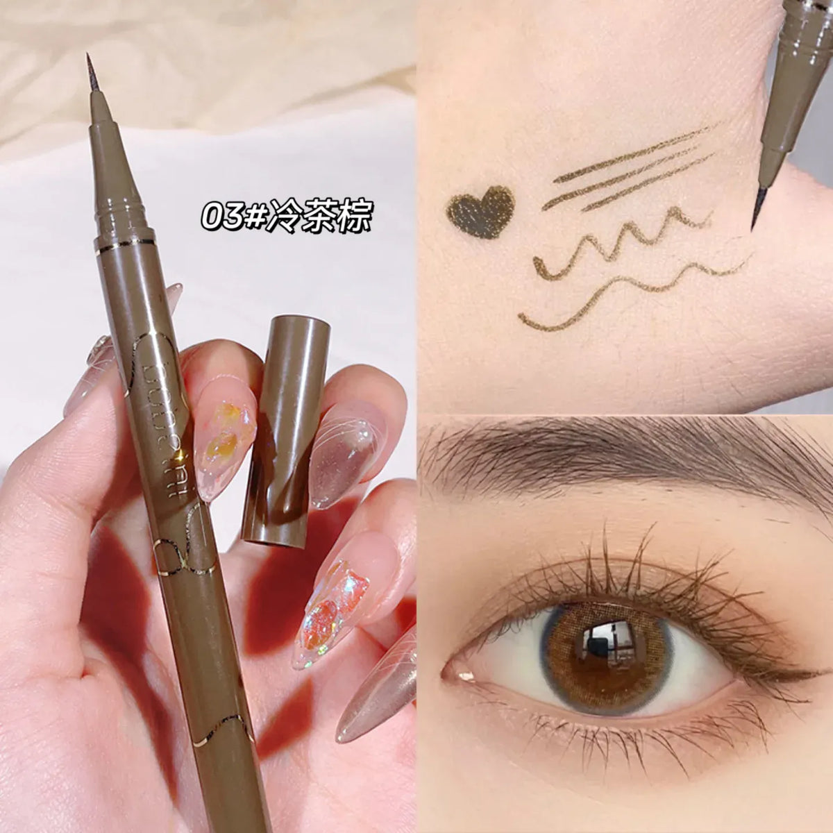 KissICON 8501-03 KissIcon Newbie Brown Eyeliner Pen - Waterproof Longlasting